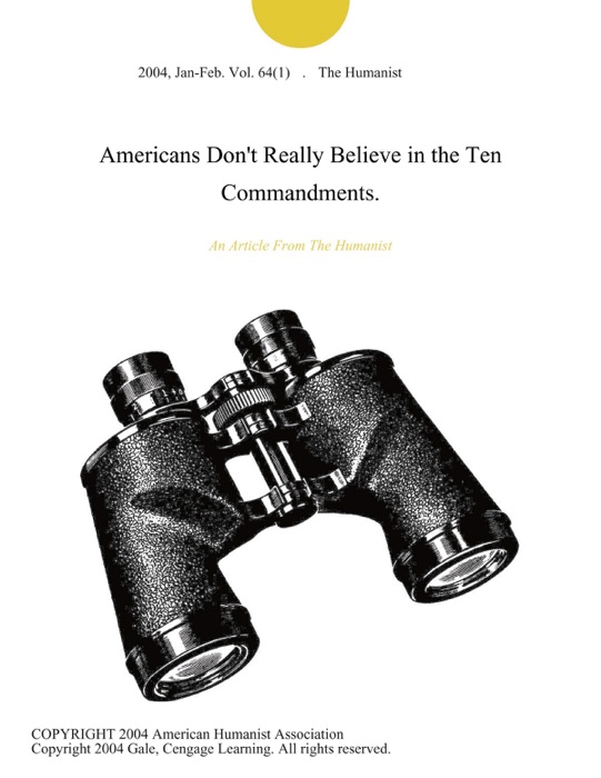Americans Don't Really Believe in the Ten Commandments.