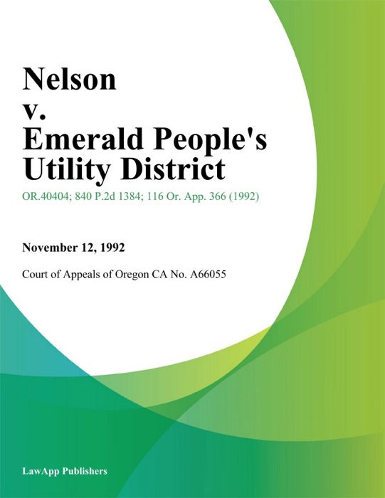 Nelson v. Emerald Peoples Utility District