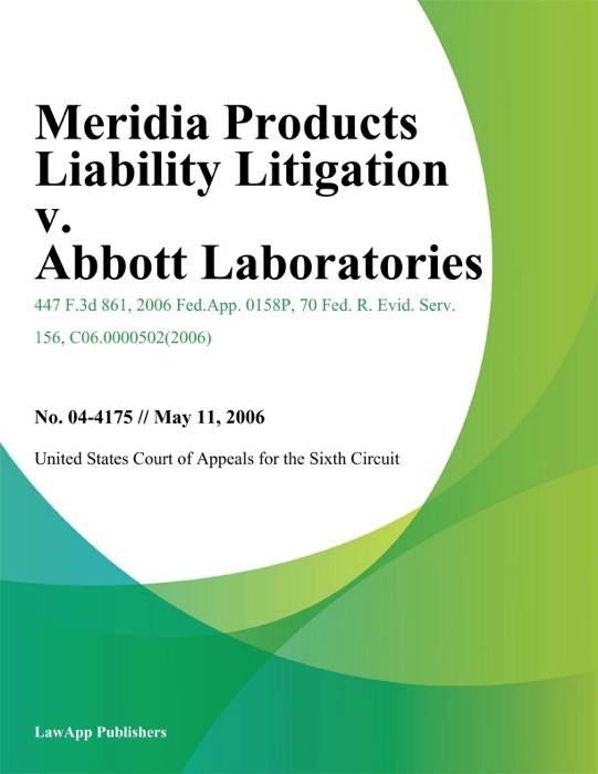Meridia Products Liability Litigation v. Abbott Laboratories