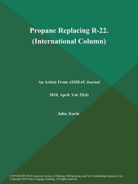 Propane Replacing R-22 (International Column)