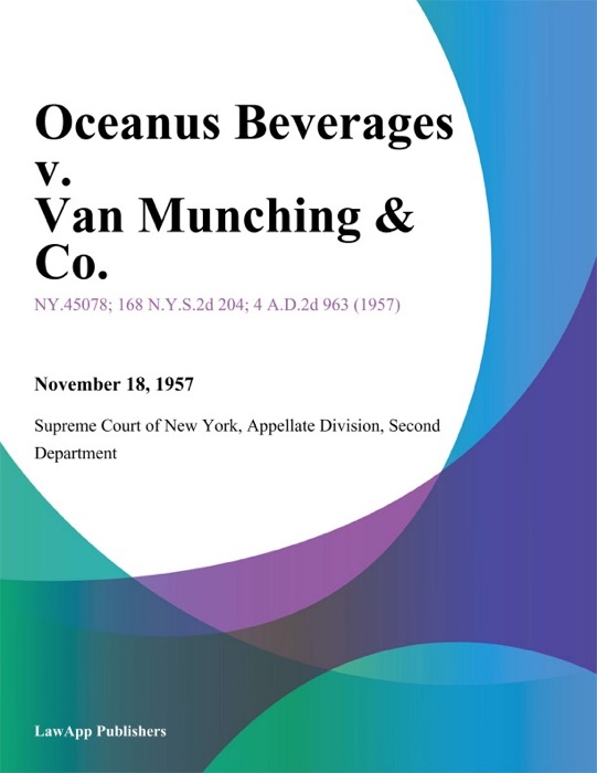 Oceanus Beverages v. Van Munching & Co.