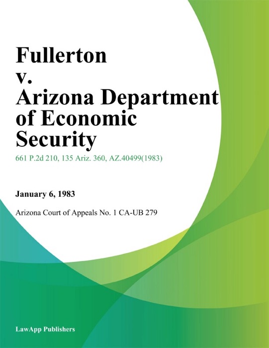 Fullerton v. Arizona Department of Economic Security
