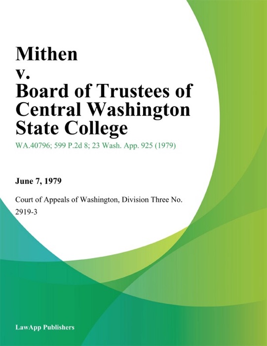 Mithen v. Board of Trustees of Central Washington State College