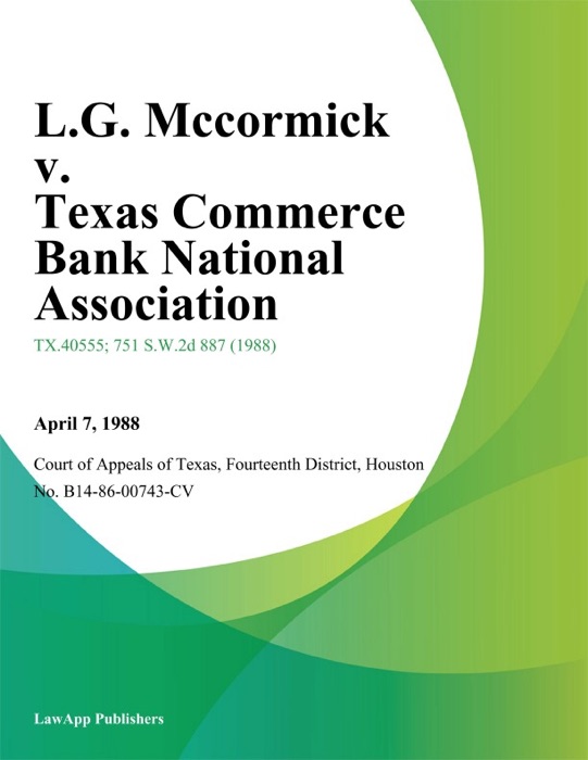 L.G. Mccormick v. Texas Commerce Bank National Association