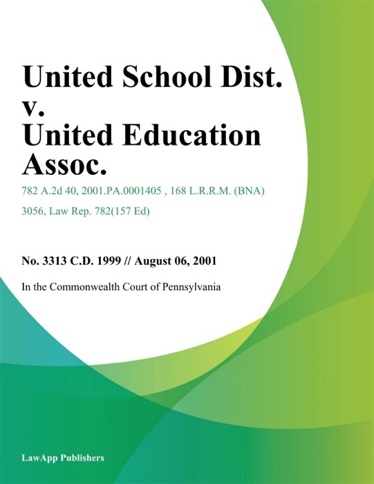 United School Dist. v. United Education Assoc.
