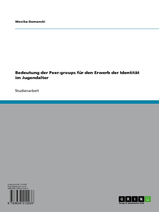 Bedeutung der Peer-groups für den Erwerb der Identität im Jugendalter