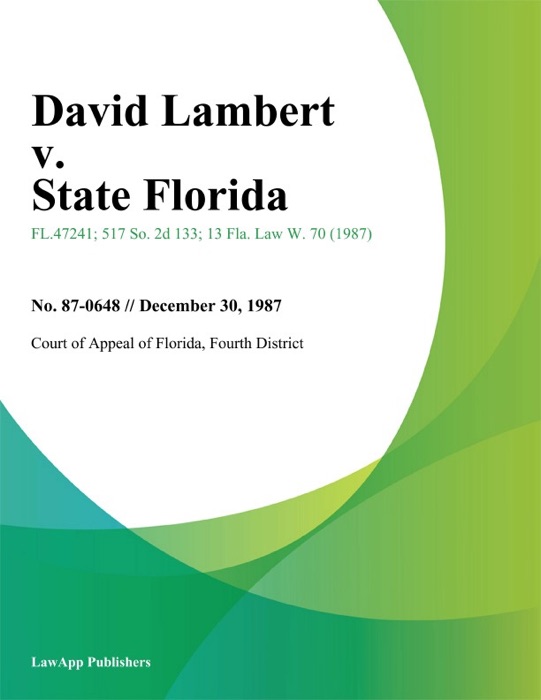 David Lambert v. State Florida