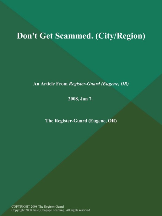 Don't Get Scammed (City/Region)