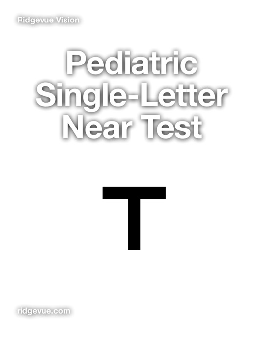 Single Letter Near Vision Test