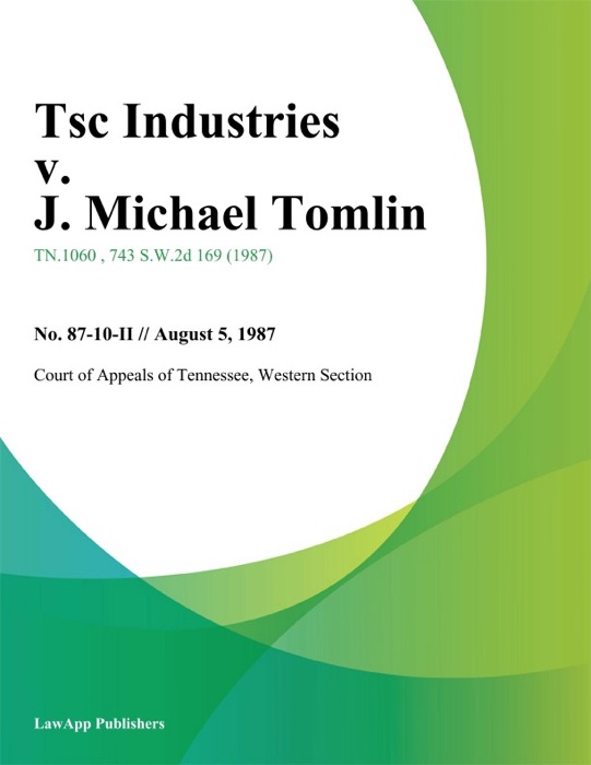 Tsc Industries v. J. Michael Tomlin