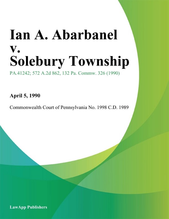 Ian A. Abarbanel v. Solebury Township