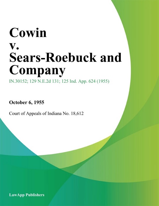 Cowin v. Sears-Roebuck and Company