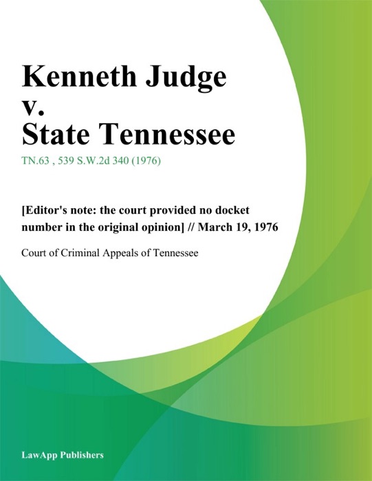 Kenneth Judge v. State Tennessee