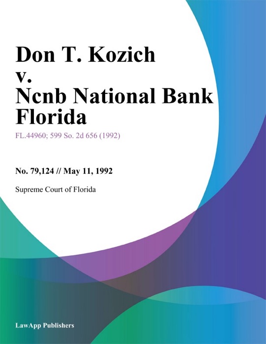 Don T. Kozich v. Ncnb National Bank Florida