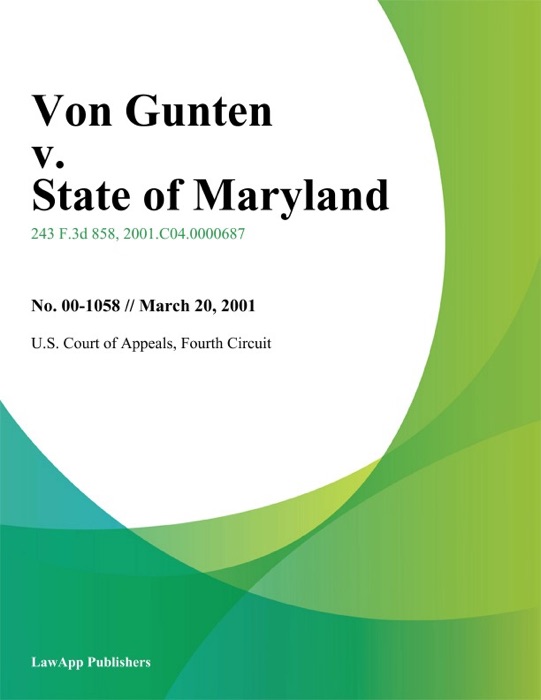 Von Gunten v. State of Maryland