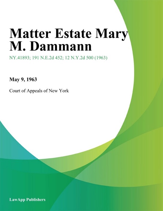 Matter Estate Mary M. Dammann