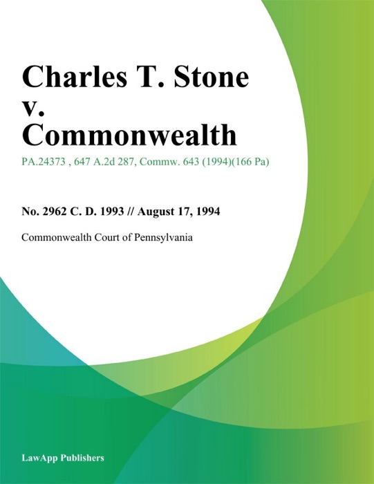 Charles T. Stone v. Commonwealth