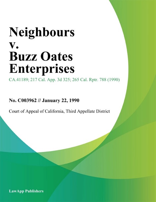Neighbours V. Buzz Oates Enterprises