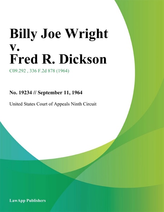 Billy Joe Wright v. Fred R. Dickson