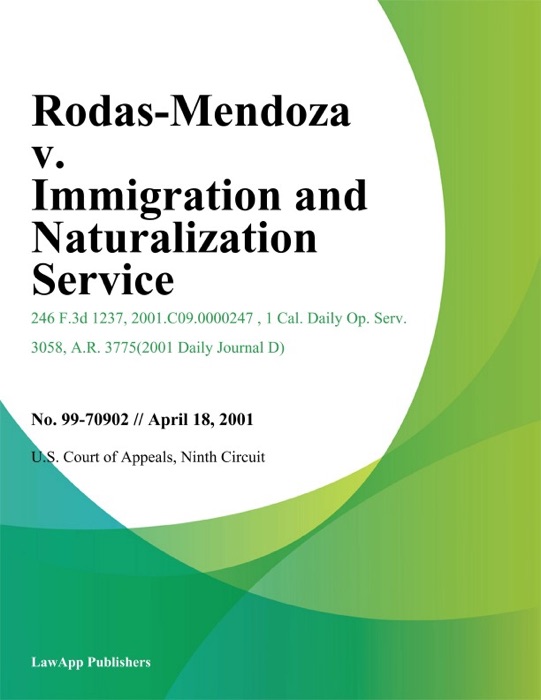 Rodas-Mendoza v. Immigration and Naturalization Service