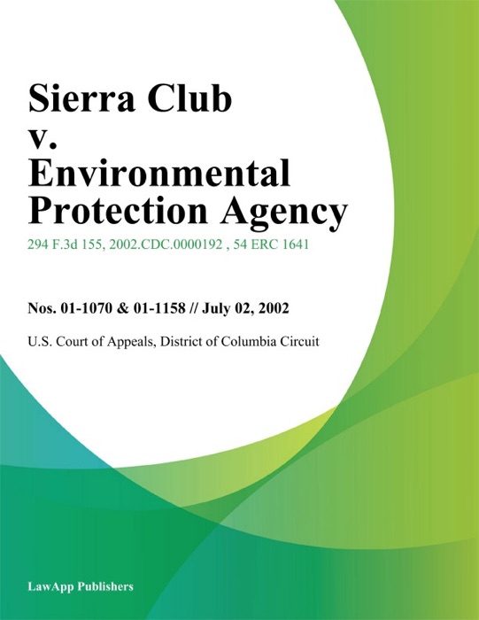 Sierra Club V. Environmental Protection Agency