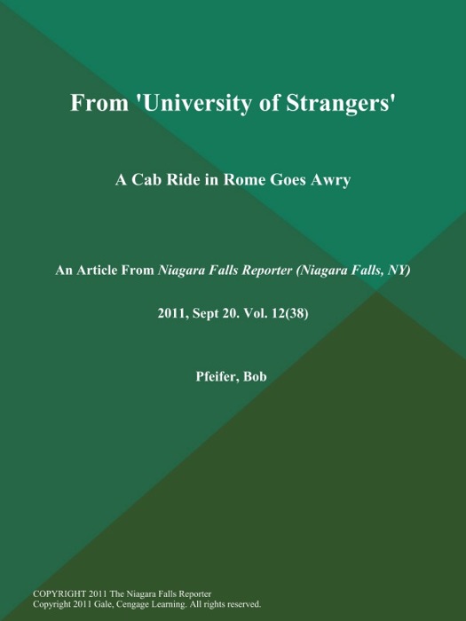 From 'University of Strangers': A Cab Ride in Rome Goes Awry