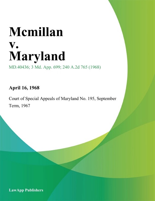 Mcmillan v. Maryland