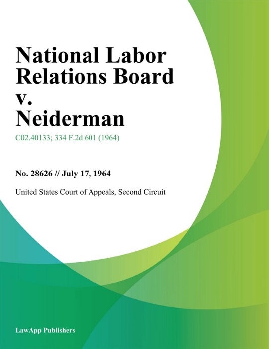 National Labor Relations Board v. Neiderman