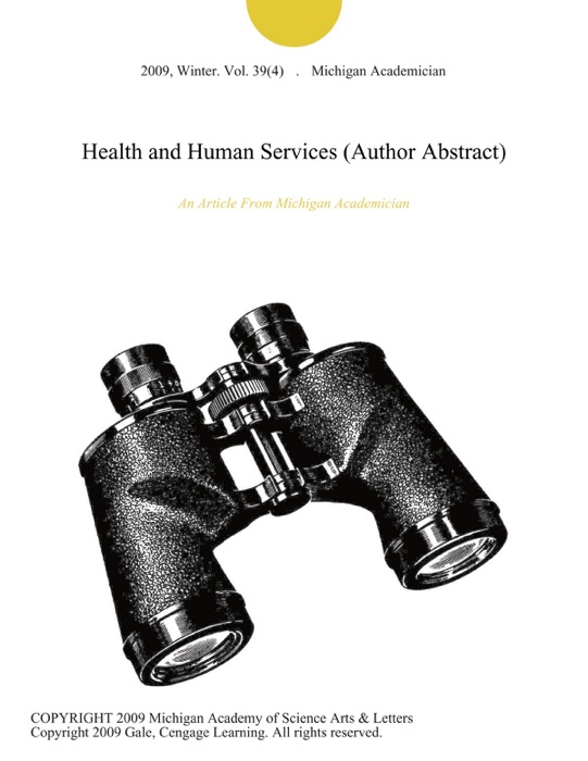 Health and Human Services (Author Abstract)