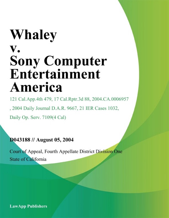 Whaley V. Sony Computer Entertainment America