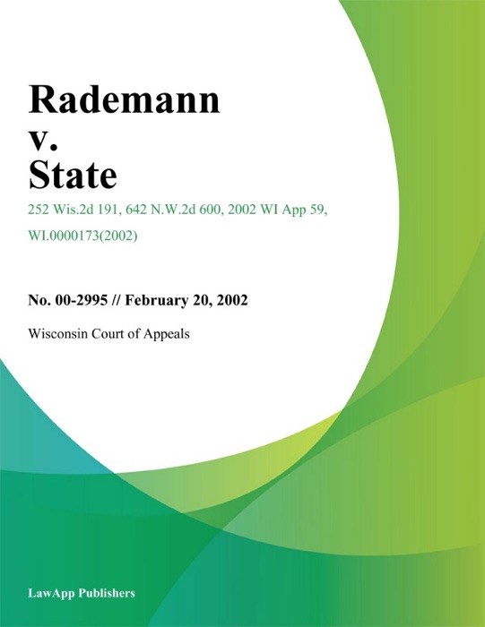 Rademann V. State