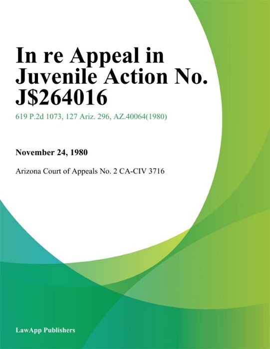 In Re Appeal In Juvenile Action No. J-64016