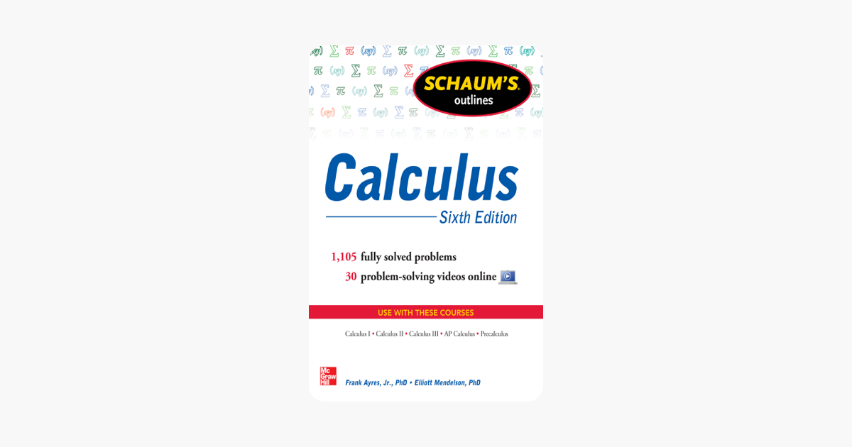 Schaums Outline Of Calculus 6th Edition - 