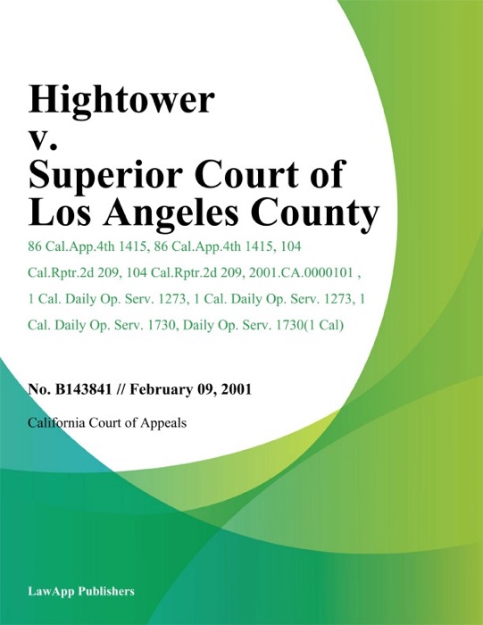 Hightower v. Superior Court of Los Angeles County