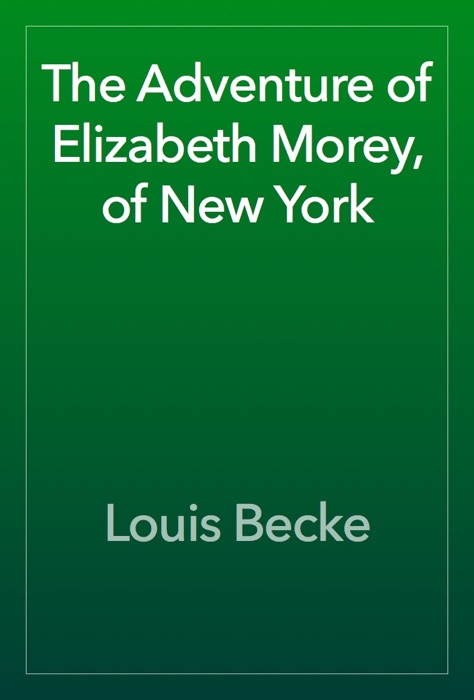 The Adventure of Elizabeth Morey, of New York