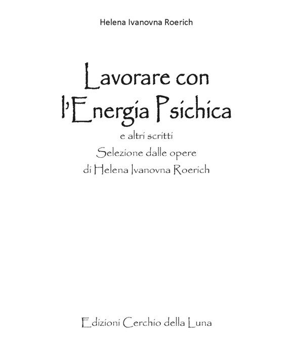 Lavorare con l'Energia Psichica