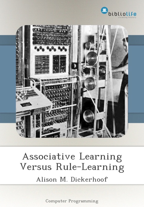 Associative Learning Versus Rule-Learning