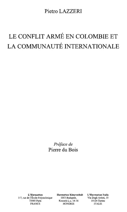 Le conflit armé en Colombie et la communauté internationale