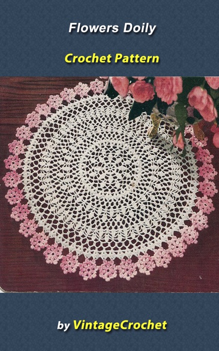Flowers Doily Vintage Crochet Pattern