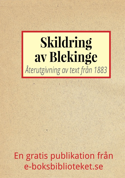 Skildring av Blekinge