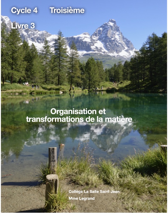 Organisation et transformation  de la matière