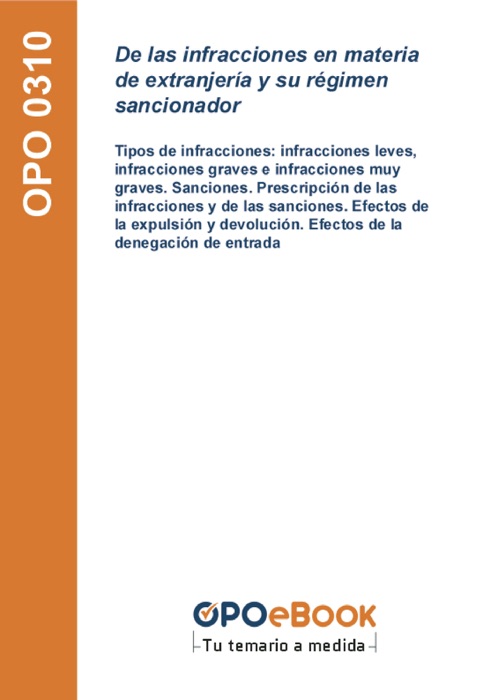 De las infracciones en materia de extranjería y su régimen sancionador