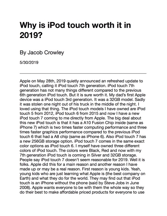 Why is iPod Touch worth it in 2019?