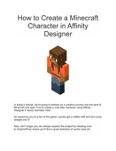 How to Create a Minecraft Character in Affinity Designer - Rominecraft