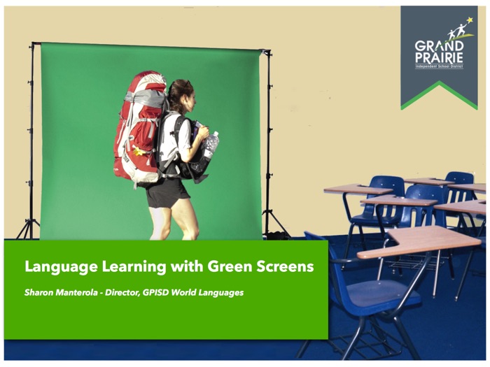 Language Learning with Green Screens