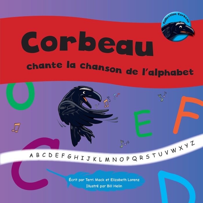 Corbeau chante la chanson de l‘alphabet