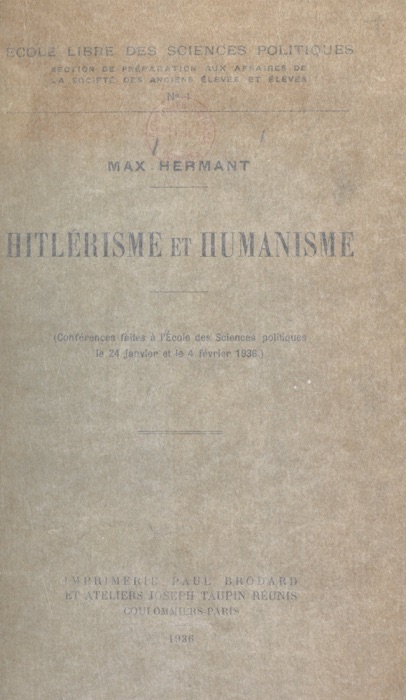 Hitlérisme et humanisme