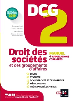 DCG 2 - Droit des sociétés et des groupements d'affaires - Manuel et applications - Emmanuel Beal, Marie Suzuki-Caumartin, Caroline Trevisan & Alain Burlaud