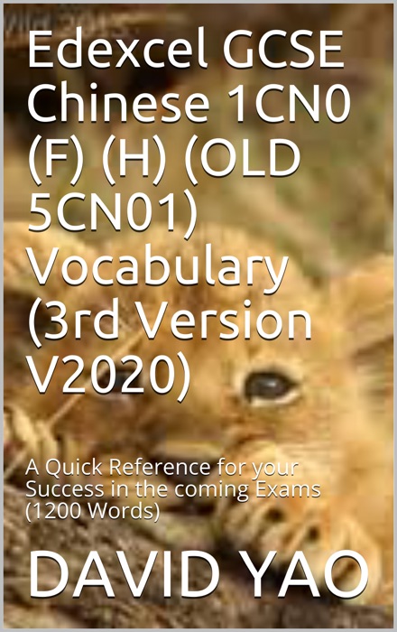 Edexcel GCSE Chinese 1CN0 F, H (OLD 5CN01) Vocabulary (HSK 1-4)