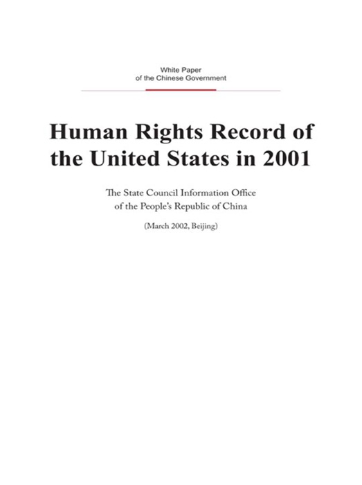 Human Rights Record of the United States in 2001(English Version)